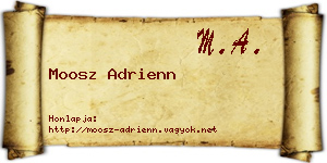 Moosz Adrienn névjegykártya